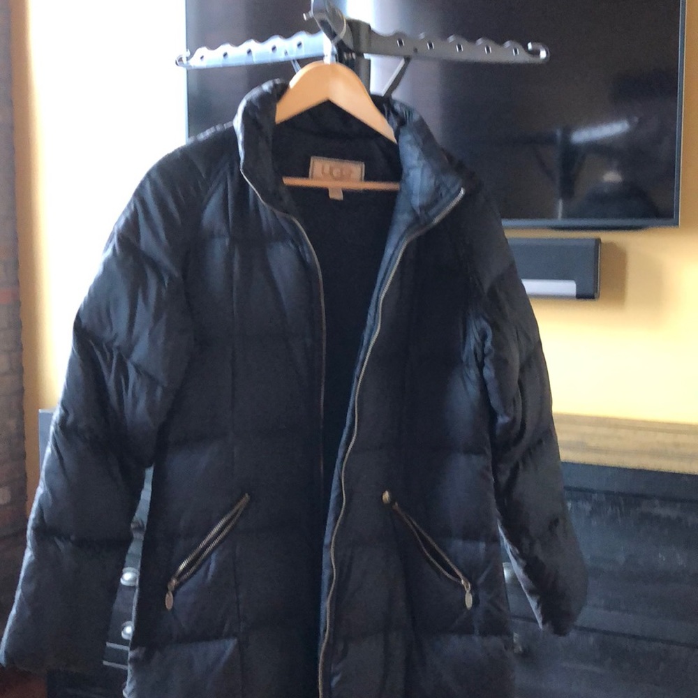 Long Ugg Black Puffer Coat